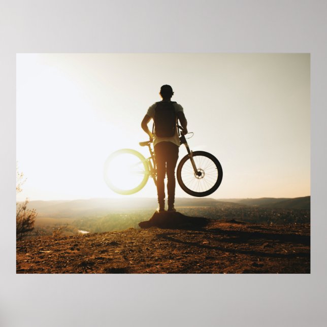 Man carrying bike poster (Front)