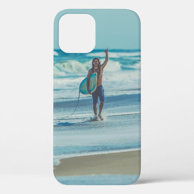 Man carrying surfboard at beach Case-Mate iPhone case (Back)