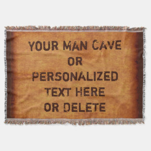 Man Cave Blanket PERSONALIZED with Your Text