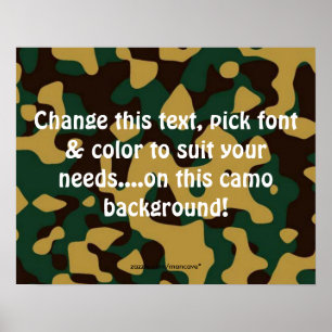Man Cave CAMO Poster Template