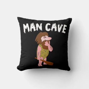 MAN CAVE CAVEMAN PILLOW