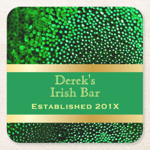 Man Cave Funny Beer Square Paper Coaster