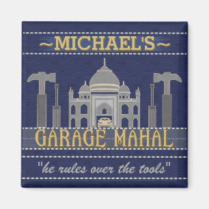 Man Cave Funny Garage Mahal Tools Custom Name Magnet