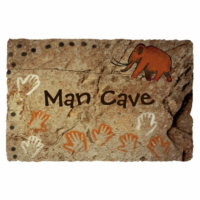 Man Cave - Ice Age Cave Art Photo Sculpture Magnet (Front)