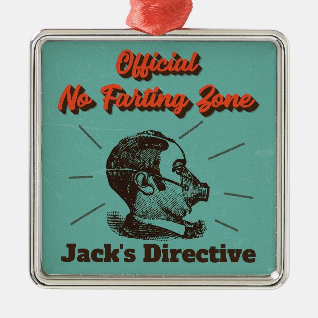 Man Cave Ornament - No Farting Zone! (Front)