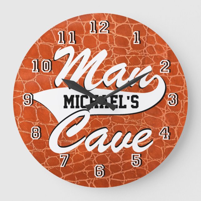 Man Cave Personalise Large Clock (Front)