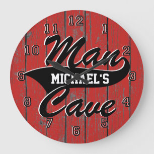 Man Cave Personalise Large Clock