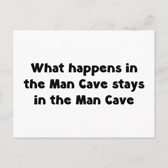 Man Cave Postcard (Front)