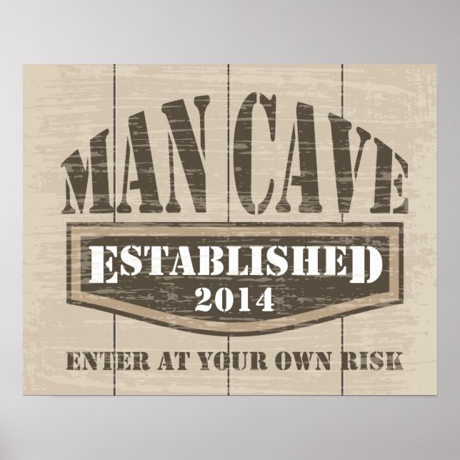 Man Cave Poster - Add Established Date (Front)