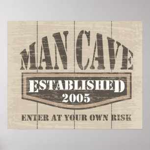 Man Cave Poster - Established 2005