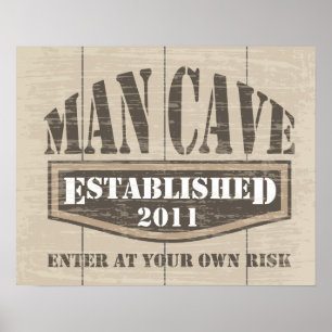 Man Cave Poster - Established 2011