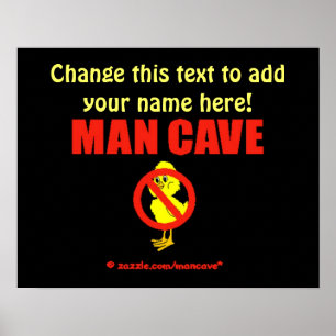 Man Cave Poster Template