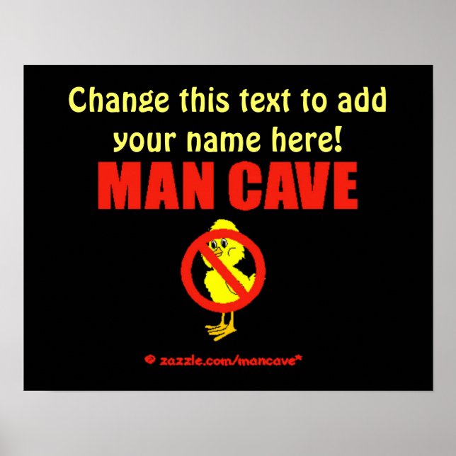 Man Cave Poster Template (Front)