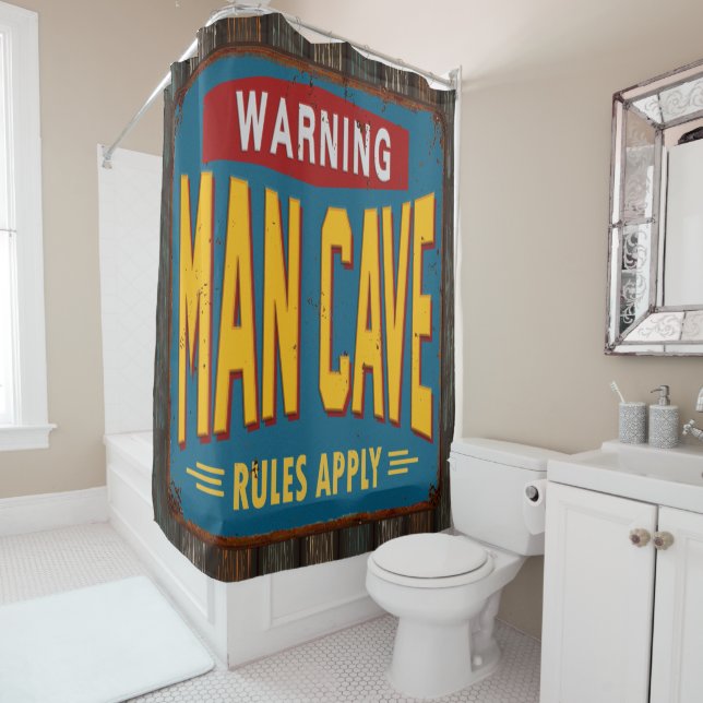 Man Cave SHOWER CURTAIN (In Situ)