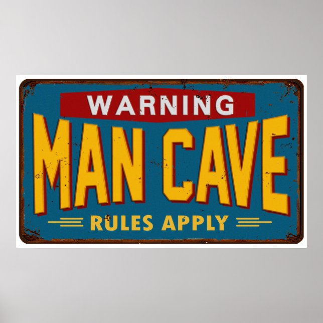 Man Cave Sign Poster (Front)