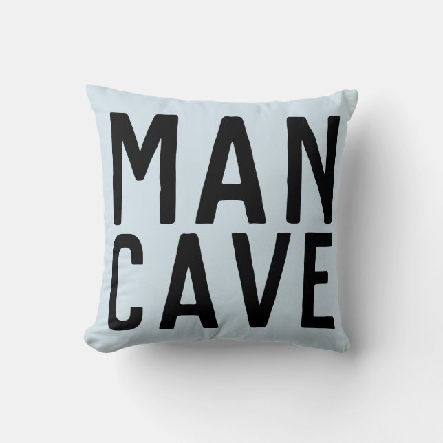 MAN CAVE Throw Pillows (Front)