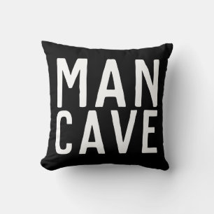 MAN CAVE Throw Pillows