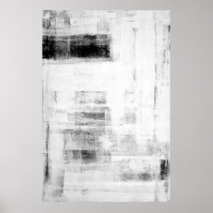 'Man Cave Worthy' Black and White Abstract Art Poster