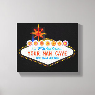 Man Cave Your Garage Famous Sign  Custom Name
