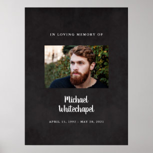 Man Celebration Of Life Sign, Funeral Poster