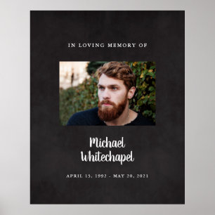 Man Celebration Of Life Sign, Funeral Poster