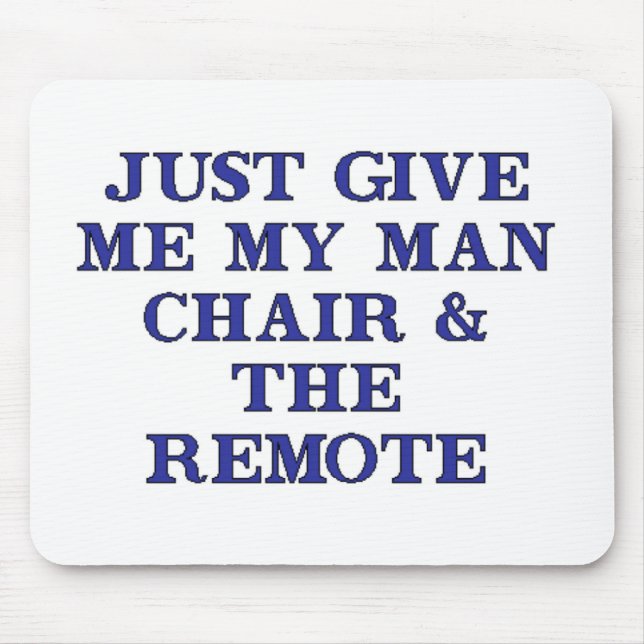 Man Chair & Remote Mouse Mat (Front)