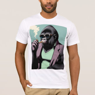 Man Clothing, gorilla wearing sunglasses smoking T-Shirt