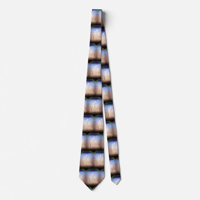 Man confronts his fate tie (Front)