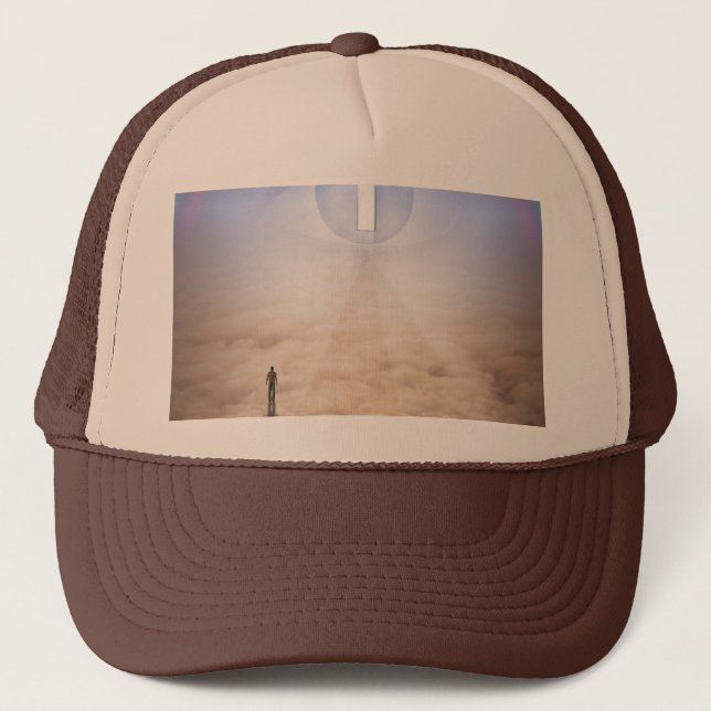 Man confronts his fate trucker hat (Front)