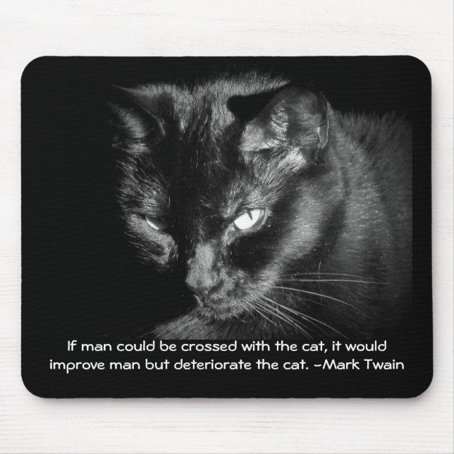 Man crossed with cat? Mark Twain Mouse Mat (Front)