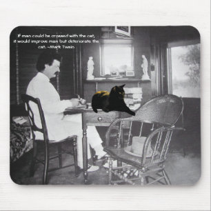 Man crossed with cat? - Mark Twain Mouse Mat