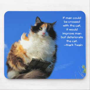 Man crossed with cat? -Twain Mouse Mat