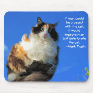 Man crossed with cat? -Twain Mouse Mat