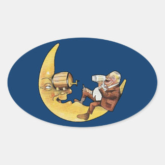 Man In The Moon Stickers | Zazzle.co.uk