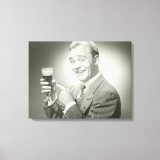 Man Drinking Canvas Print