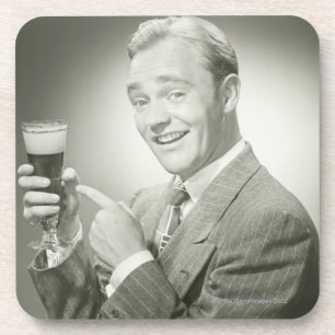 Man Drinking Coaster