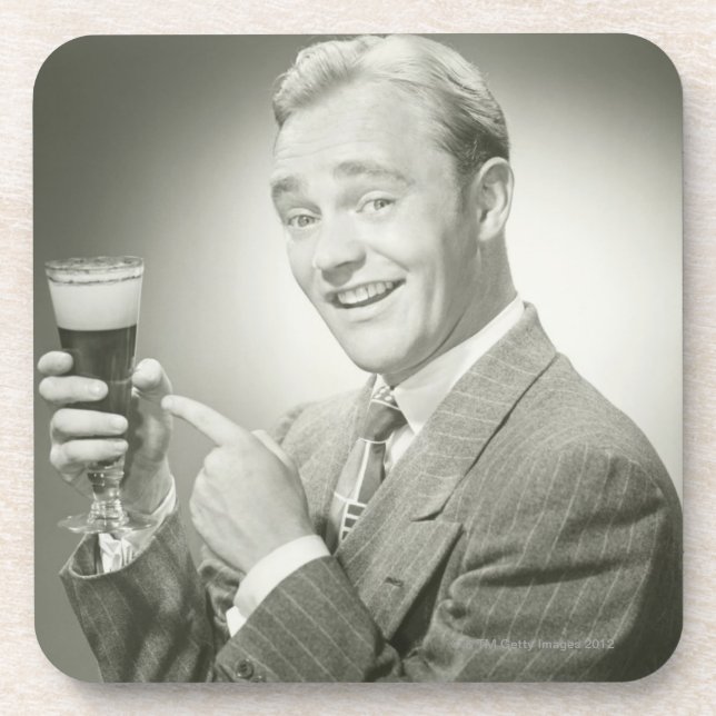 Man Drinking Coaster (Front)