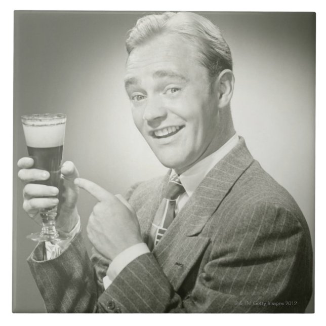 Man Drinking Tile (Front)