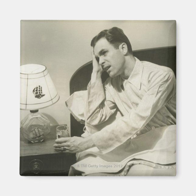 Man Drinking Water Magnet (Front)