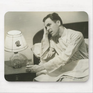 Man Drinking Water Mouse Mat