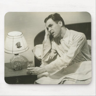 Man Drinking Water Mouse Mat