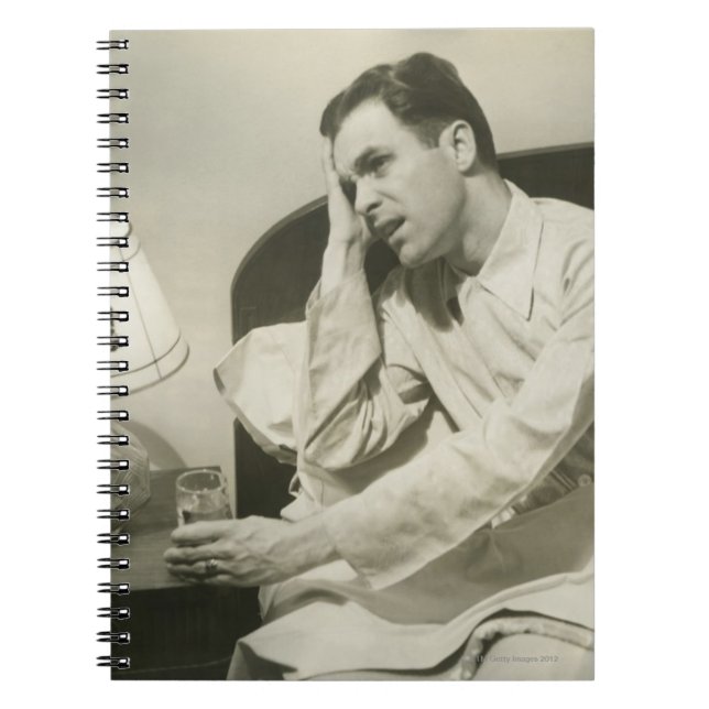 Man Drinking Water Notebook (Front)