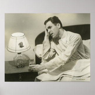 Man Drinking Water Poster