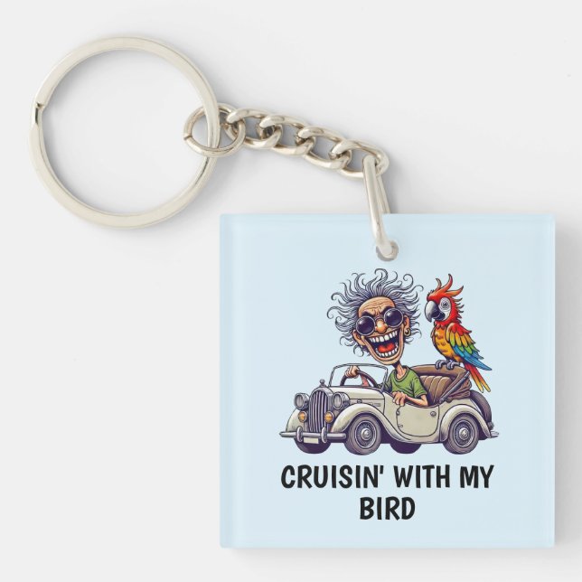 Man Driving Key Ring (Front)