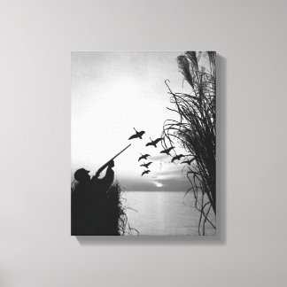 Man Duck Hunting Canvas Print