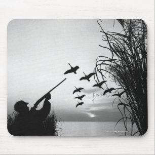 Man Duck Hunting Mouse Mat