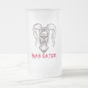 MAN EATER Tall Frosted Mug