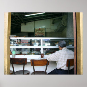 Man eating alone poster