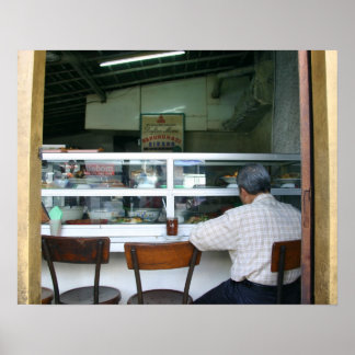 Man eating alone poster