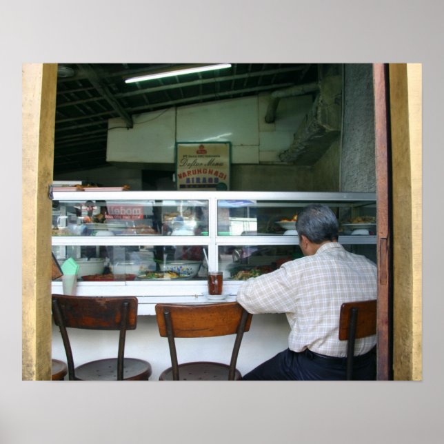 Man eating alone poster (Front)